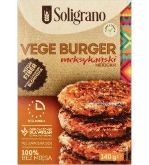 Vege Burger meksykański 140 g Soligrano