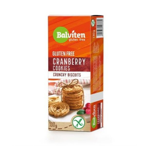 Herbatniki kruche żurawinowe bezglutenowe 130 g Balviten