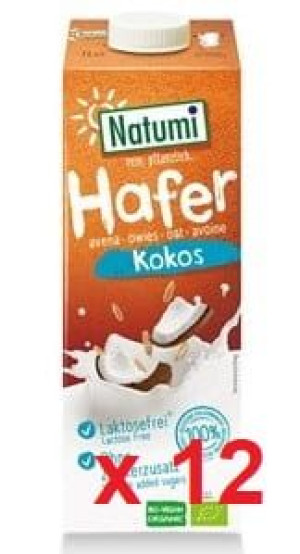 Pakiet  -  12 x Napój owsiano - kokosowy BIO 1 L Natumi