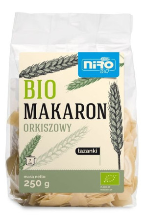 Makaron orkiszowy łazanki BIO 250 g Niro