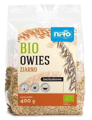 Owies ziarno bezłuskowe BIO 400 g Niro