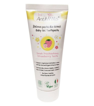 Pasta Do Zębów Dla Dzieci Bez Fluoru Od Pierwszego Ząbka Truskawkowa 75 Ml