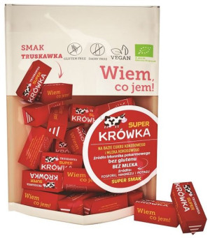 Krówki TRUSKAWKOWE bezglutenowe BIO 150 g Me Gusto (Super Krówka)