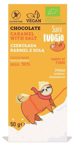 Czekolada KARMEL Z SOLĄ bezglutenowa BIO 50 g Me Gusto (Super Fudgio)