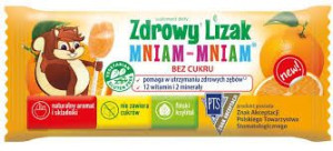 Zdrowy lizak MNIAM-MNIAM - Pomarańcza - 1szt (6g)