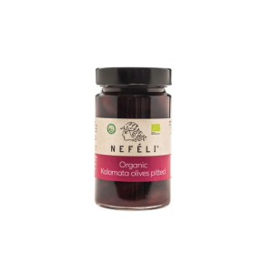 Oliwki czarne KALAMATA bez pestek w zalewie BIO 295 g NEFELI