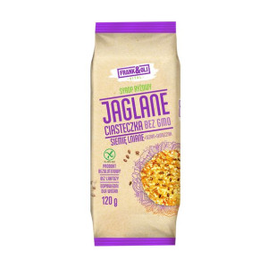 Ciasteczka jaglane z siemieniem lnianym + sezam bez GMO bezglutenowe 120 g