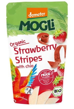 Przekąska jabłko-truskawka z nasionami chia BIO 25 g Mogli