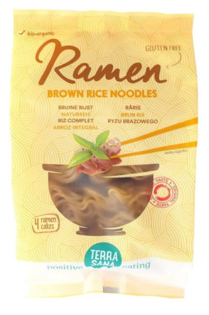 Makaron ramen noodle z ryżu brązowego bezglutenowy BIO 280 g Terrasana