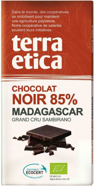 Czekolada gorzka 85% MADAGASKAR FAIR TRADE BIO 100 g Terra Etica