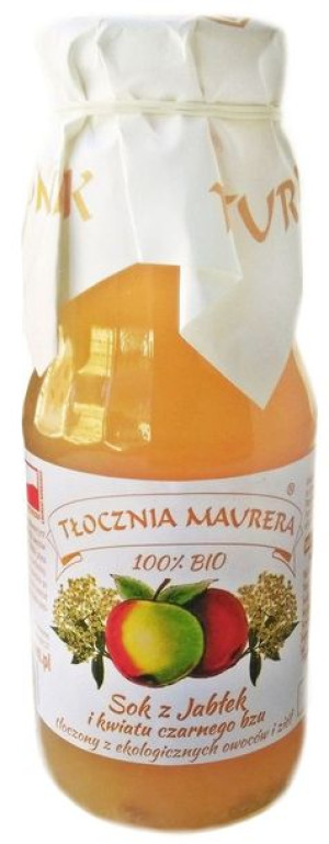 Sok jabłkowy z kwiatem czarnego bzu BIO 300 ml Tłocznia Maurera