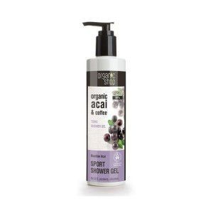 Żel pod prysznic dodający energii Jagody Acai 280 ml Organic Shop
