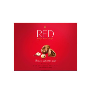 Praliny RED z mlecznej czekolady bez cukru z orzechami 132 g Red