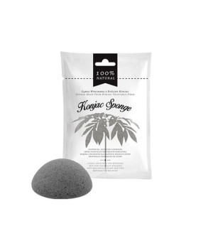 Gąbka z rośliny konjac do mycia twarzy i ciała czarna Konjac Sponge