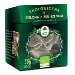 Herbata zielona z ŻEŃ-SZENIEM piramidki BIO (15 x 2 g) Dary Natury