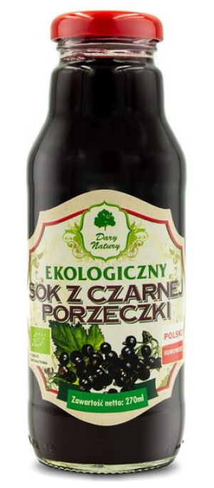 Sok z czarnej porzeczki BIO 270 ml Dary Natury