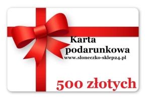 Karta podarunkowa 500 złotych Słoneczko Sklep