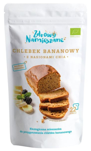 Chlebek bananowy z nasionami chia BIO 400 g Zdrowo Namieszane