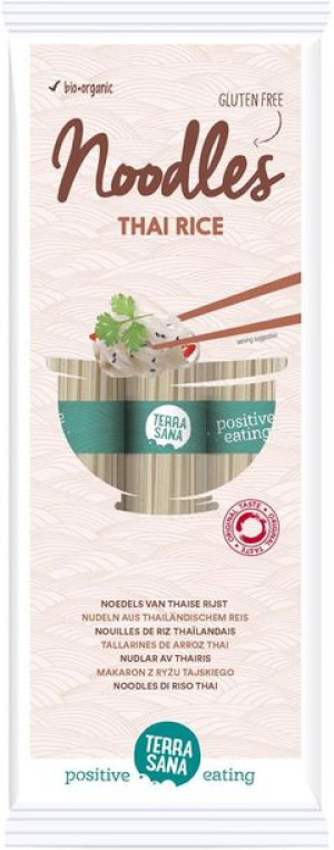 Makaron (typu Noodle Z Ryżu Białego) Bezglutenowy Bio 250 G - Terrasana