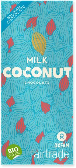 Czekolada mleczna z płatkami kokosowymi FAIR TRADE BIO 100g Oxfam