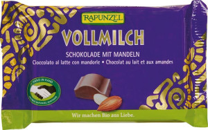Czekolada mleczna z migdałami BIO 100 g Rapunzel