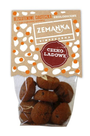 Ciasteczka z mąki z czerwonej soczewicy czekoladowe bezglutenowe BIO100g Ze