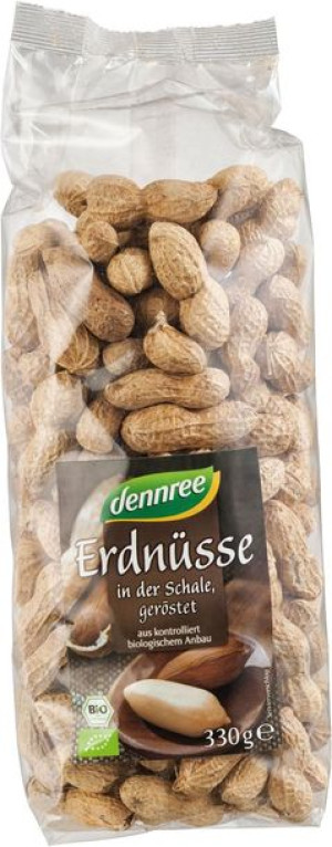 Orzeszki ziemne prażone w łupinach BIO 330g Dennree
