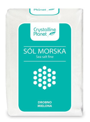 Sól morska drobno mielona 600g Crystalline Planet