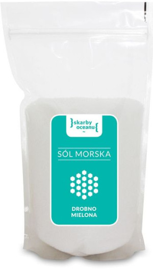 Sól morska drobno mielona 1kg Crystalline Planet