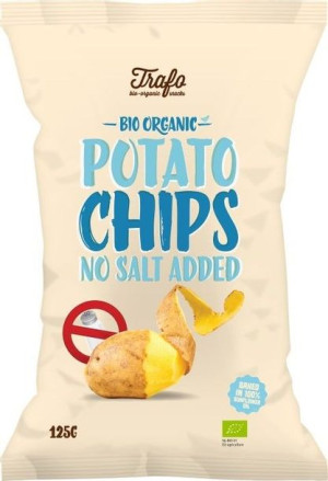 Chipsy ziemniaczane NATURALNE bez dodatku soli BIO 125g Trafo