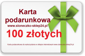Karta podarunkowa 100 złotych Słoneczko Sklep