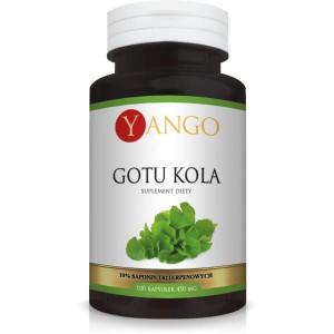 Gotu kola - ekstrakt 10% saponin triterpenowych - 100 kaps Yango