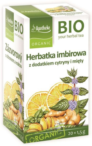 Herbatka IMBIROWA (CYTRYNA I MIĘTA) BIO 20x1,5g Apotheke