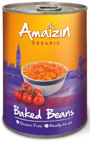 Fasolka w sosie pomidorowym bezglutenowa BIO 400g Amaizin
