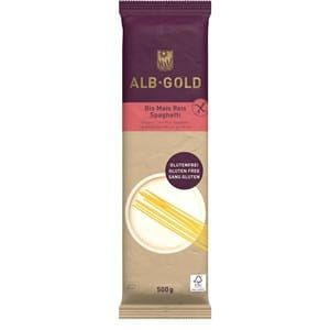 Makaron kukurydziano-ryżowy SPAGHETTI bezglutenowy BIO 500 g Alb-Gold