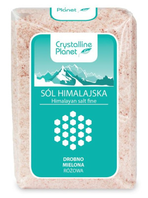 Sól himalajska różowa DROBNO MIELONA 600g Crystalline Planet