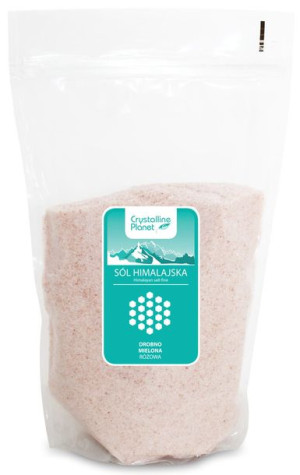 Sól himalajska różowa DROBNO MIELONA 1kg Crystalline Planet