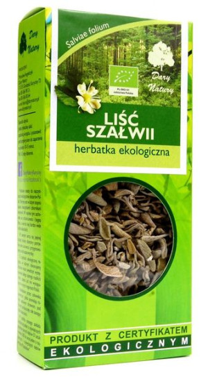 Herbatka LIŚĆ SZAŁWII BIO 25g Dary Natury