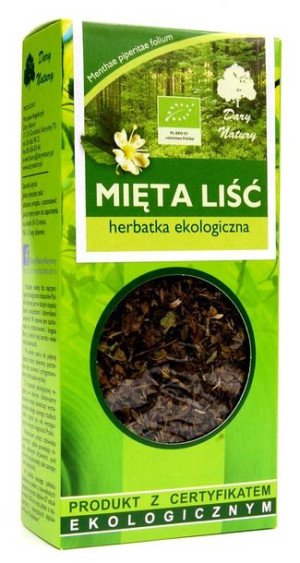 Herbatka LIŚĆ MIĘTY BIO 25g Dary Natury