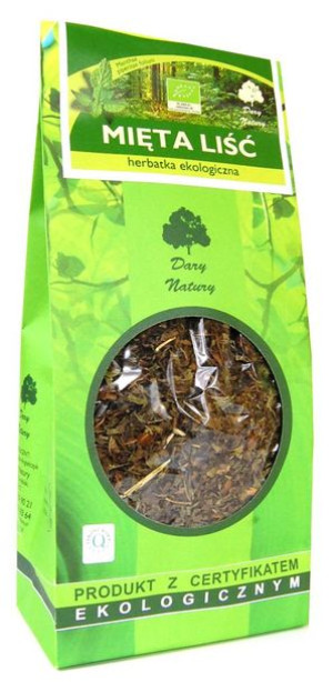 Herbatka LIŚĆ MIĘTY BIO 100g Dary Natury