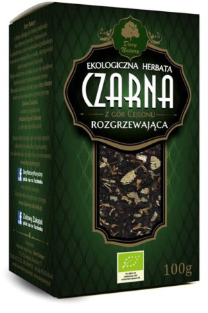 Herbata czarna rozgrzewająca liściasta BIO 100g Dary Natury