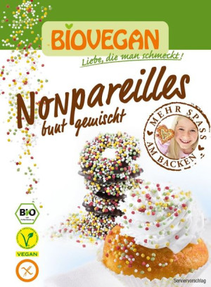 Posypka cukrowa kolorowa perełki bezglutenowa BIO 35 g Biovegan