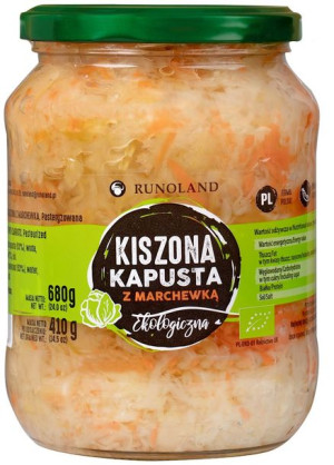 Kapusta kiszona z marchewką BIO 680 g (410 g) Runoland