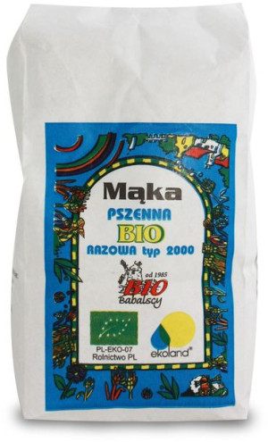 Mąka pszenna razowa TYP 2000 BIO 1kg  BABALSCY