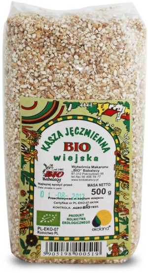 Kasza jęczmienna wiejska BIO 500 g BABALSCY