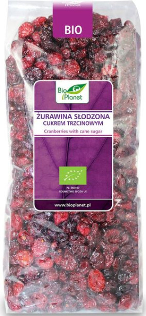 Żurawina słodzona cukrem trzcinowym BIO 1 kg  BIO PLANET