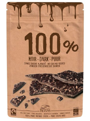 Tabliczki kakao CRIOLLO 100% z kruszonymi ziarnami bezglutenowe BIO 80g BEL