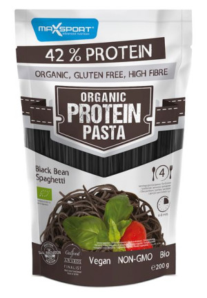 Makaron z czarnej fasoli SPAGHETTI bezglutenowy BIO 200g Maxsport