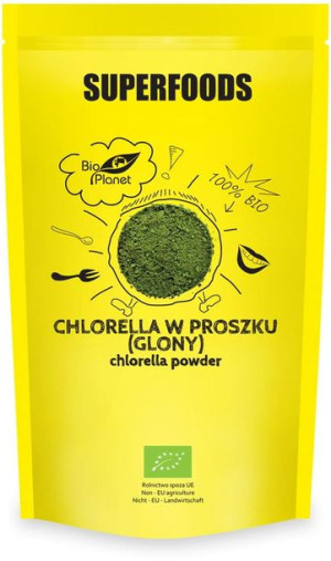 Chlorella w proszku (glony) BIO 200 g Bio Planet