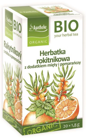 Herbatka ROKITNIKOWA z dodatkiem mięty i pomarańczy BIO 20 x 1,8 g Apotheke